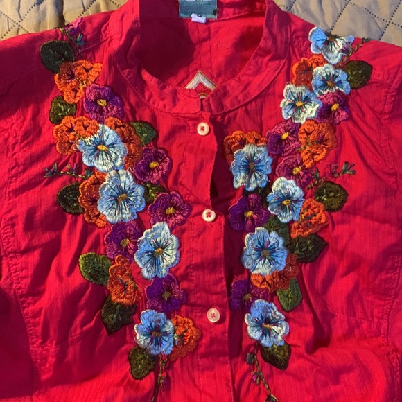 Johnny Was 3J Workshop Embroidered Top - Picture 2 of 6